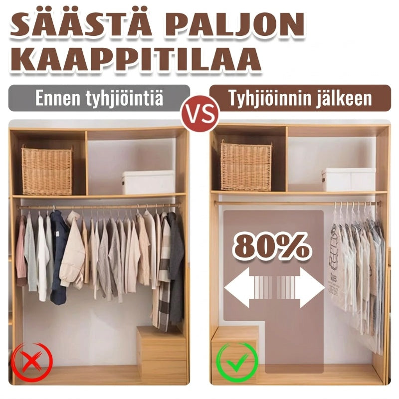 Hangende vacuüm opbergzak