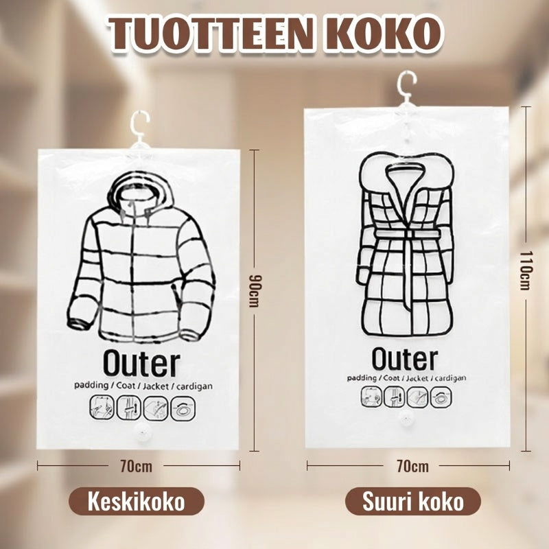 Hangende vacuüm opbergzak