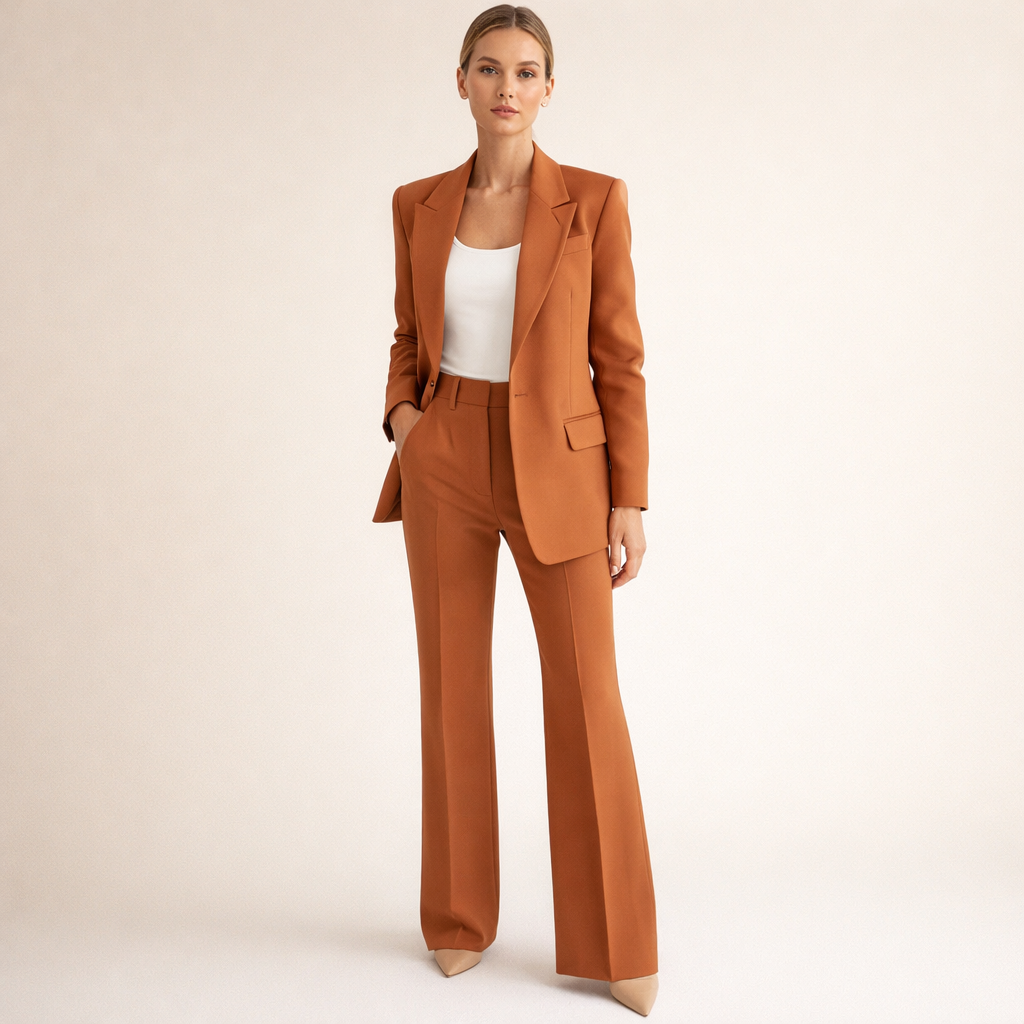 Brigitte™ | Elegante tweedelige set met flared broek