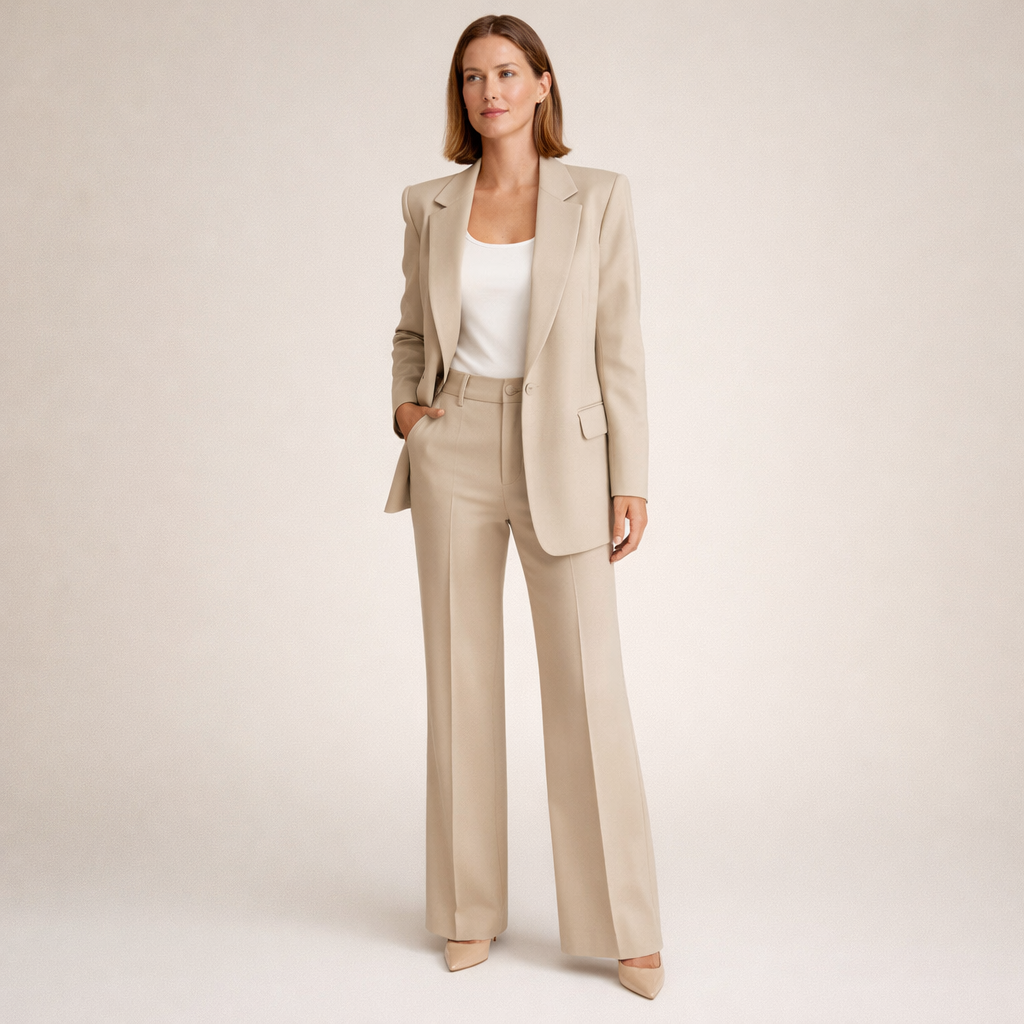 Brigitte™ | Elegante tweedelige set met flared broek