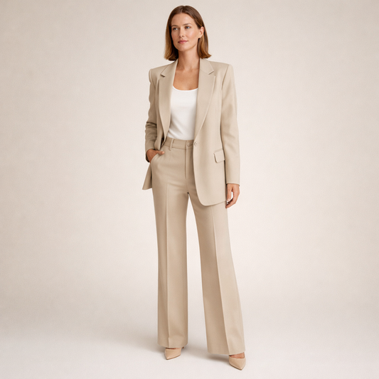 Brigitte™ | Elegante tweedelige set met flared broek
